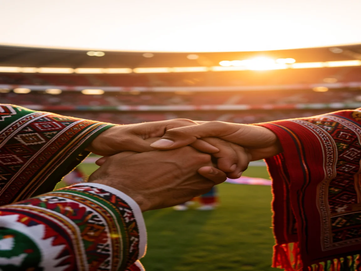 Aficionados de Irán y México compartiendo en el Mundial