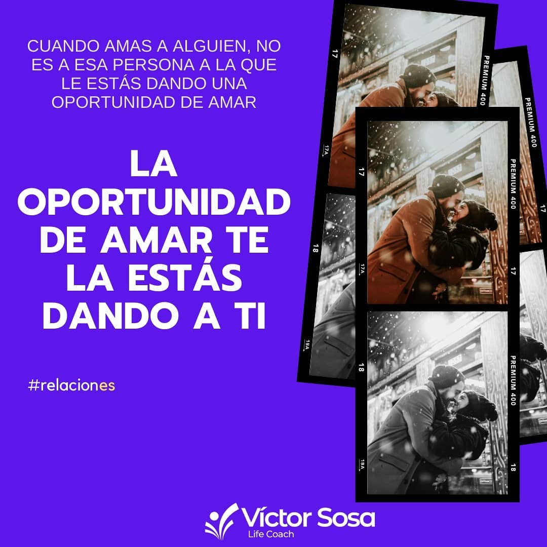 Cuando amas a alguien, no es a esa persona a la que le estás dando una oportunid