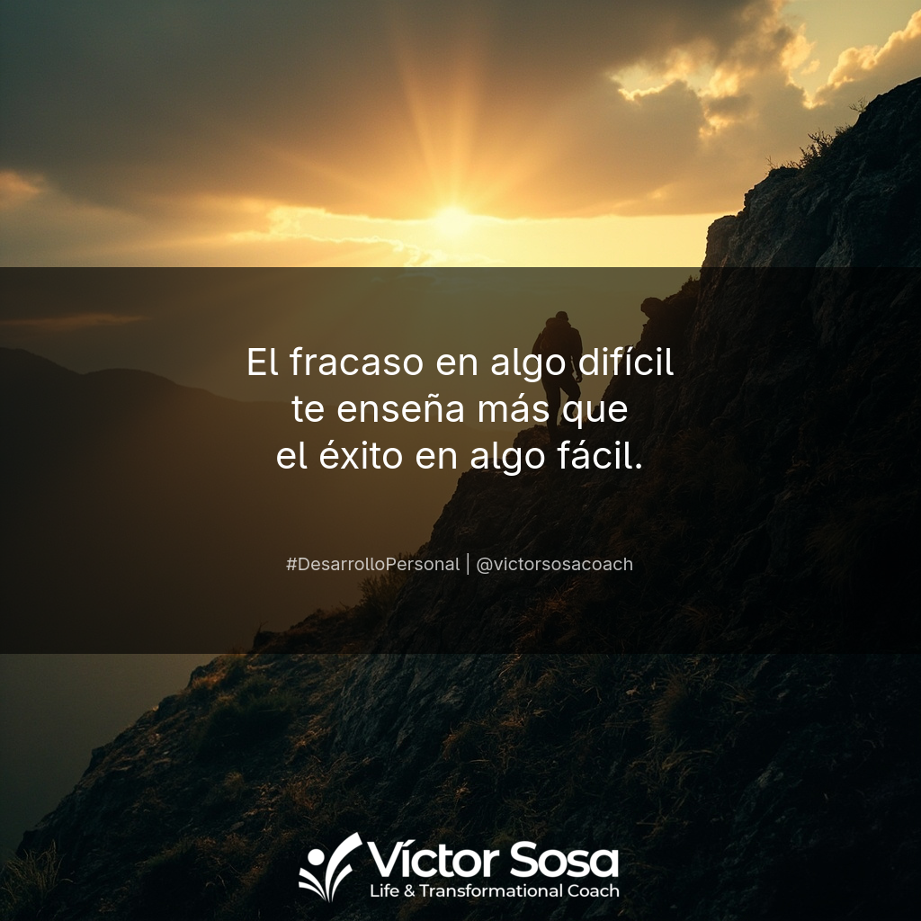 El fracaso en algo difícil